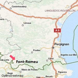 Carte de Font Romeu dans les Pyrénées