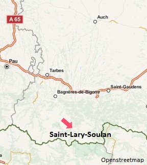Carte de St Lary Soulan dans les Hautes Pyrénées