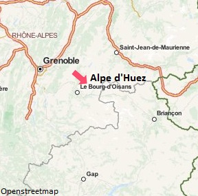 Carte de la station d'Alpe d'Huez