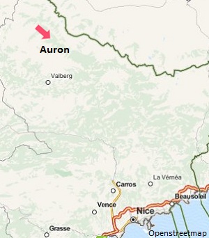 Carte de la station de ski d'Auron