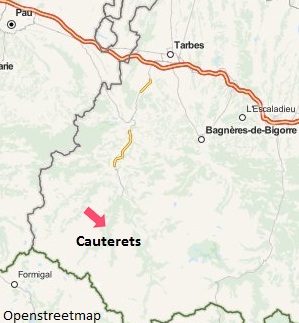 Carte de la station de ski de Cauterets