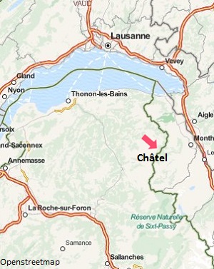 Carte de la station de ski de Châtel
