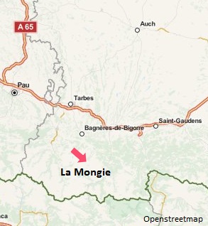 Carte de la station de ski de La Mongie