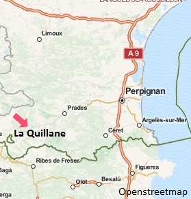 Carte de la station de la Quillane dans le 66