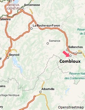 Carte de la station de ski de Combloux