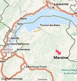 Carte de la station de Morzine dans les Alpes