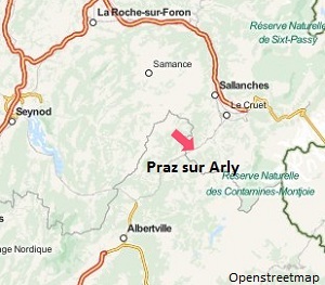 Carte de la station de ski de Praz sur Arly