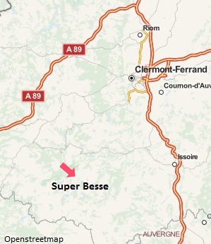 Carte de Super Besse en Auvergne