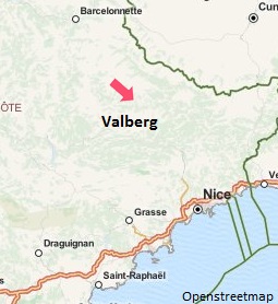 Carte de Valberg dans les Alpes Maritimes