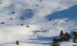 Une piste dans la station de Gréolières les Neiges