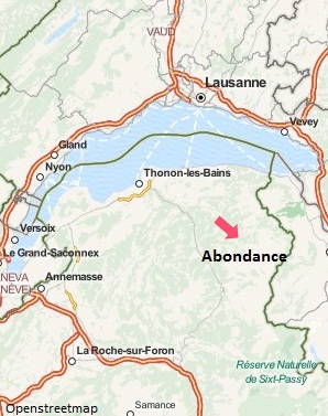 carte de la station de ski d'Abondance