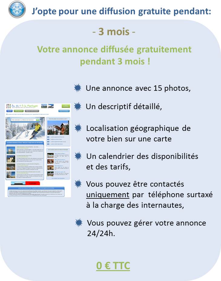 deposez annonce au ski gratuit