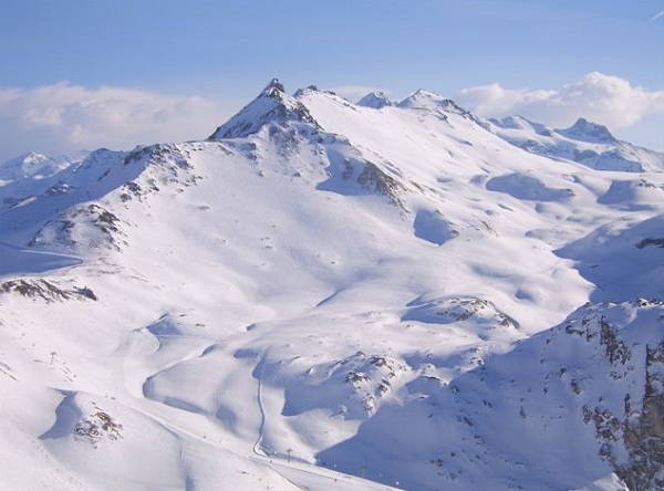 Vue sur les sommets de Tignes